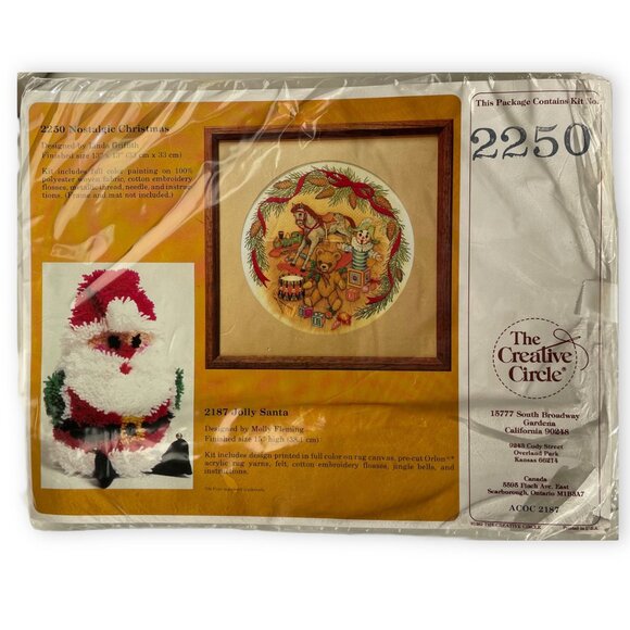 Nostalgic Christmas Embroidery Kit by Creative Circle Vintage 1982 - Picture 2 of 3